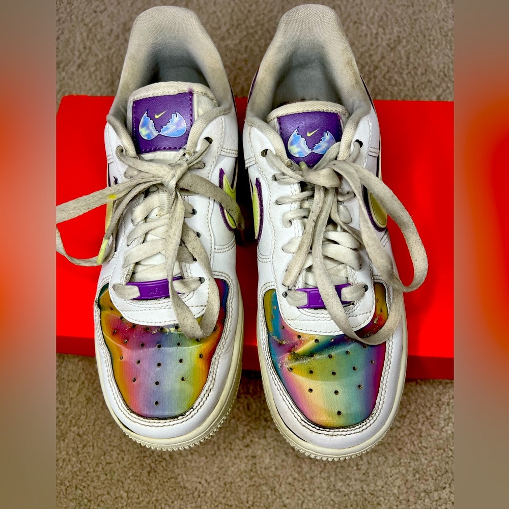 Nike Air Force 1 “Easter Egg” White with Yellow and Multicolor Accents